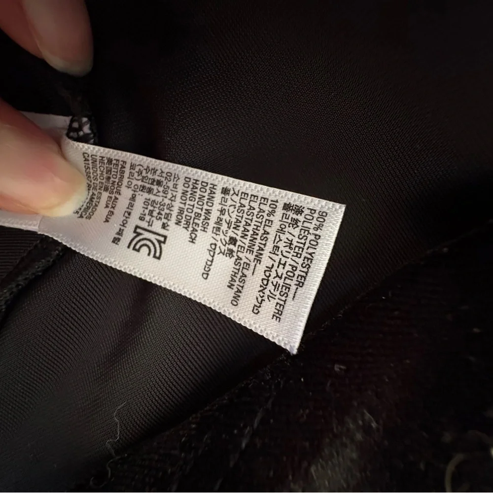 American Apparel Low Back Black Velvet Skater Dress Women Size L - Picture 7 of 7